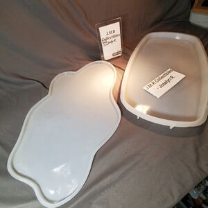 Large 24 inch unique irregular shaped silicone tray molds - Set of 2